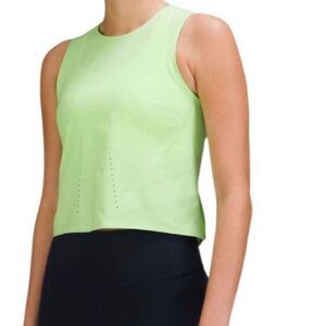 Lululemon Swift Ventilated Running Tank Top Scream Green Light Size 4 Tank
